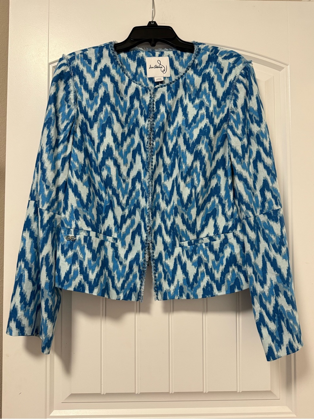 NWT Sam Edelman Linen Blend Dixie Printed Jacket